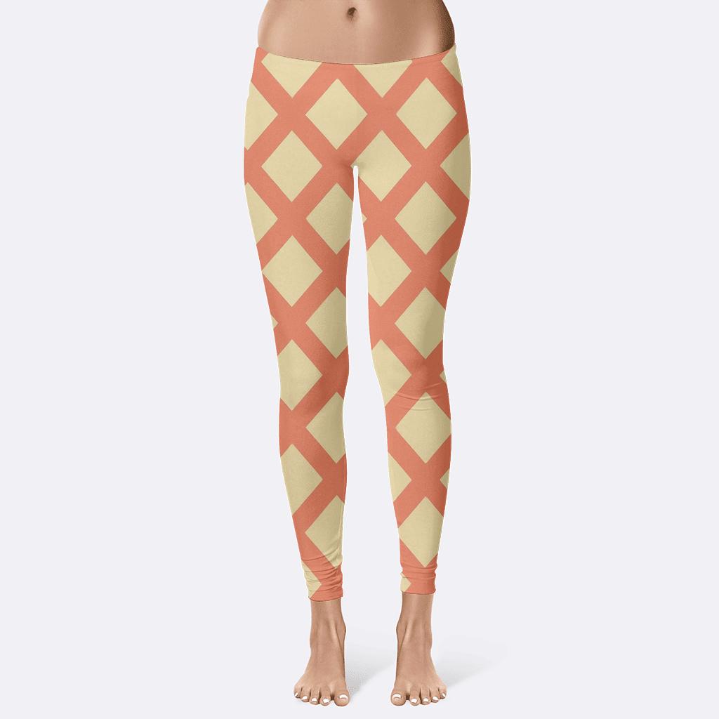 Diagonal Crosshatch Mesh soft cotton leggings