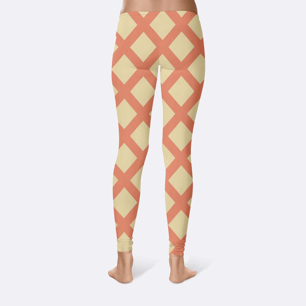 Diagonal Crosshatch Mesh soft cotton leggings