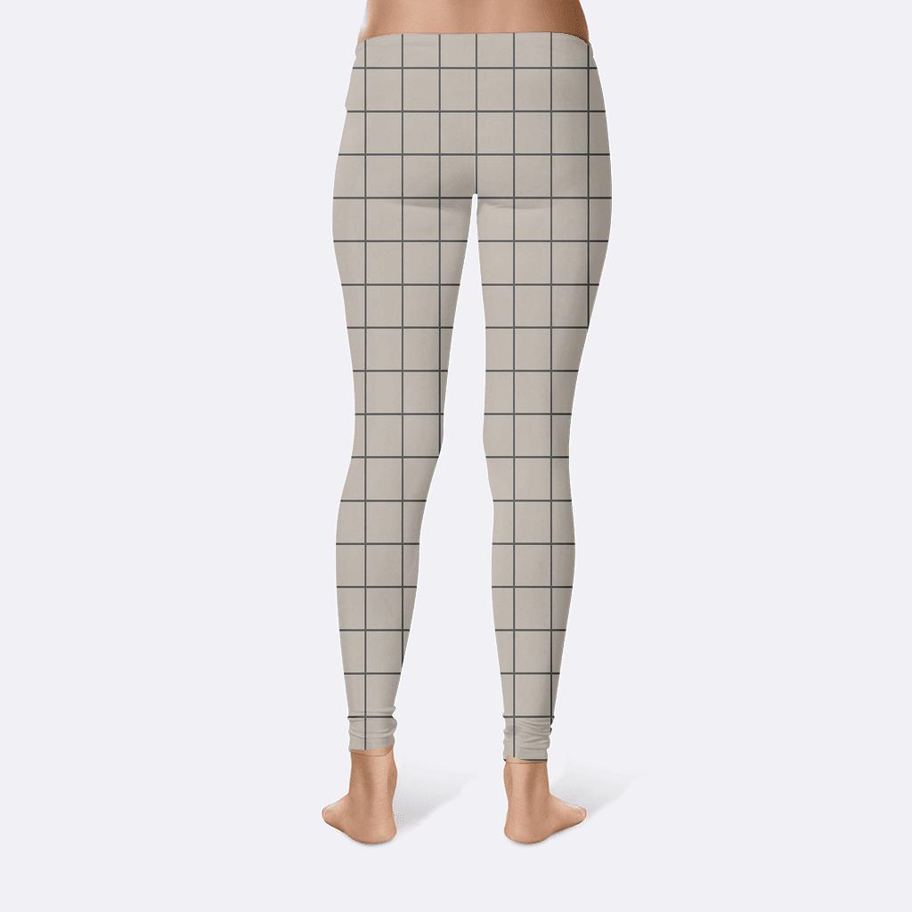 Orthogonal Line Matrix designer patterned leggings