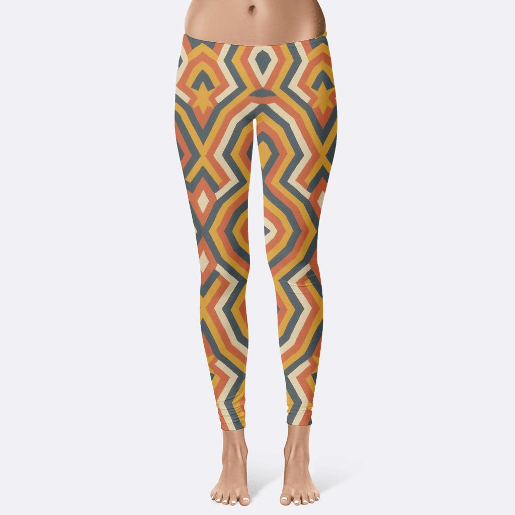 Solar Chevron Harmonics personalized print leggings