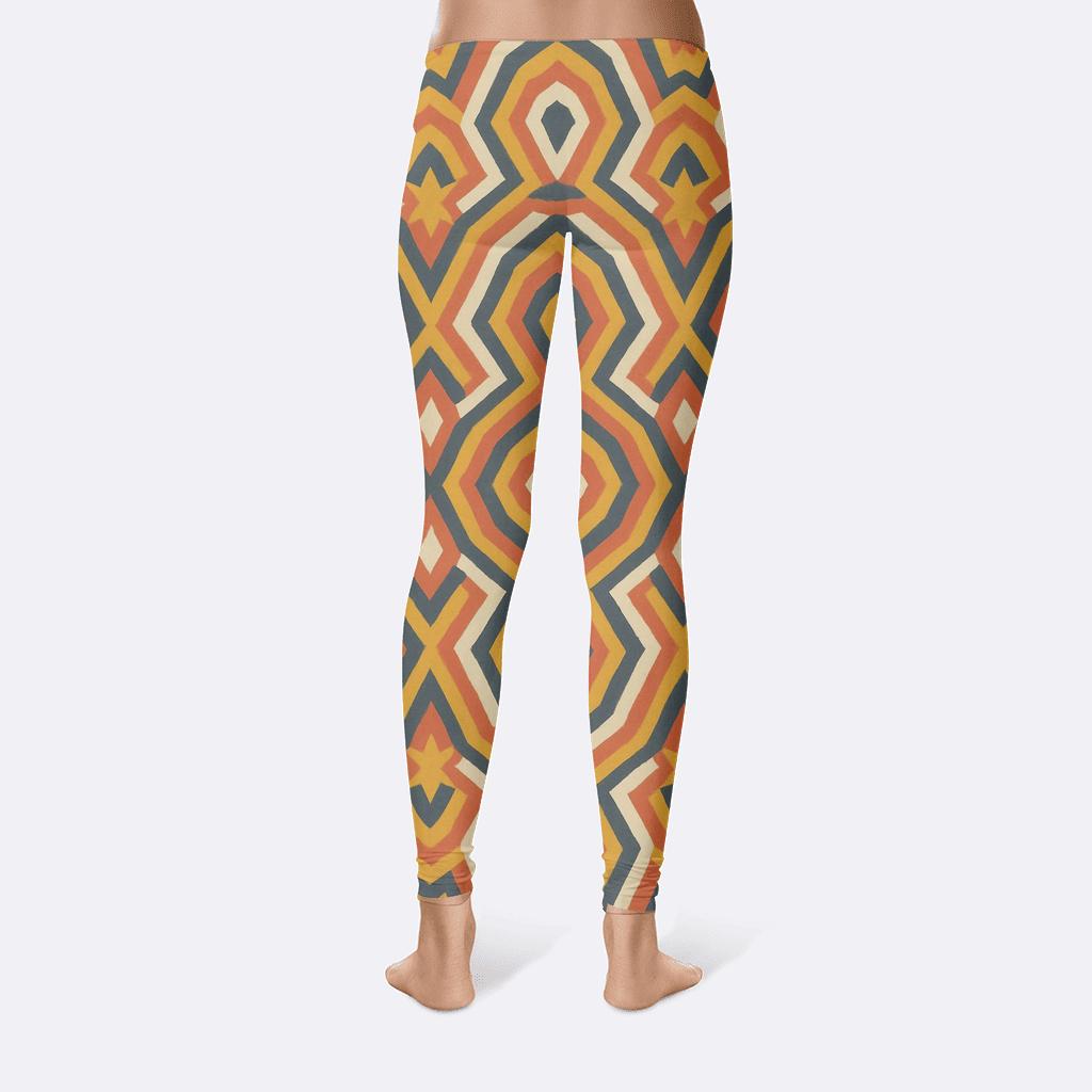 Solar Chevron Harmonics personalized print leggings