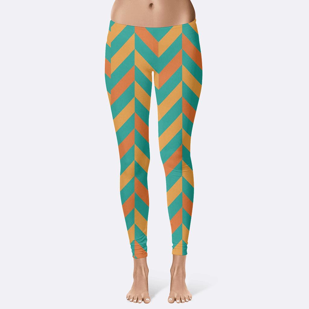 Chevron Weave Tiling high-waist leggings
