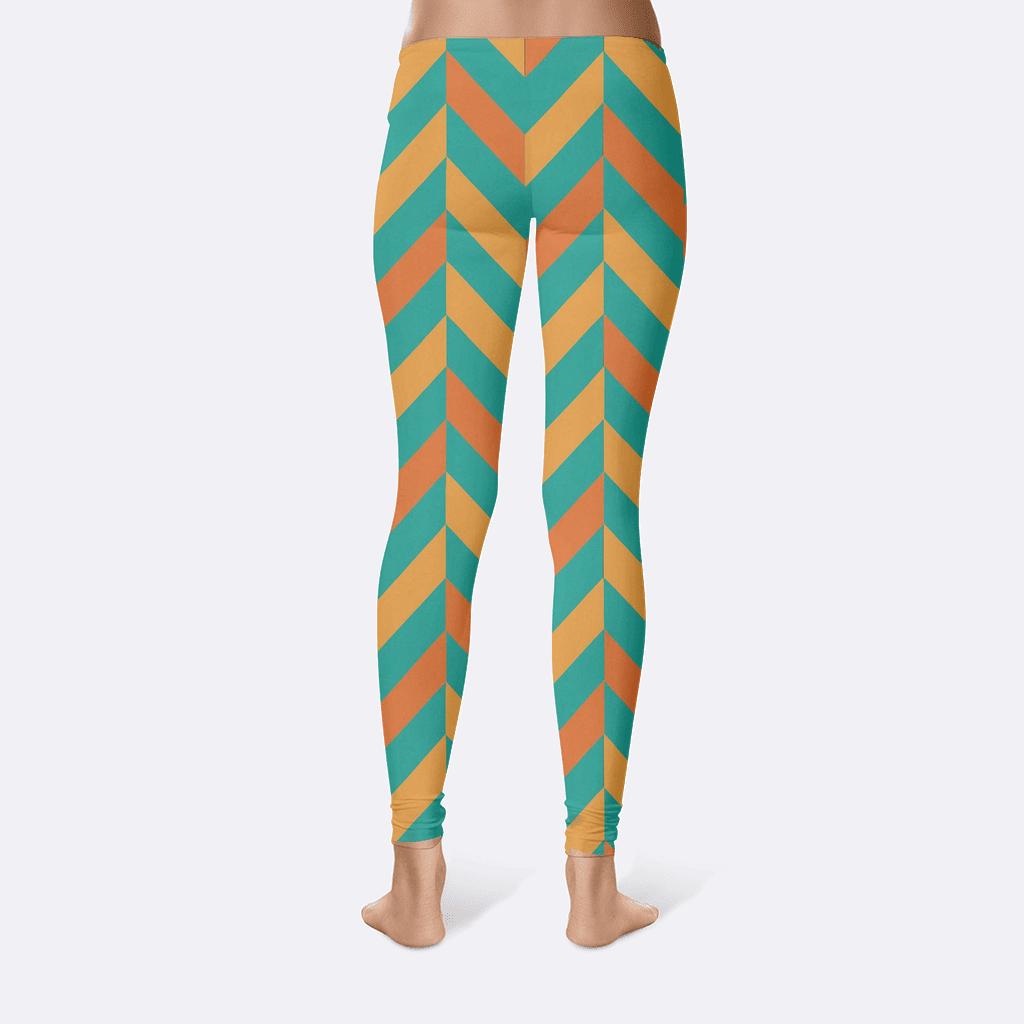 Chevron Weave Tiling high-waist leggings