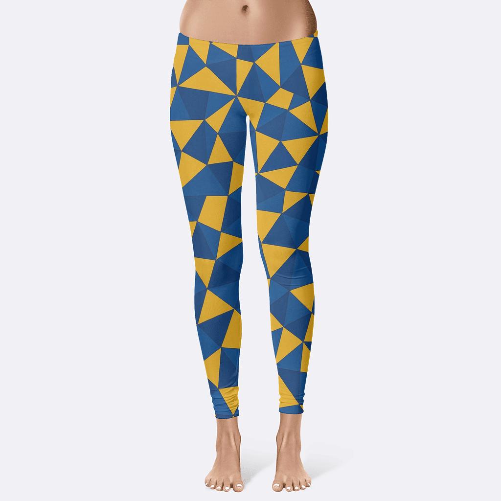 Dynamic Polygon Network personalized print leggings