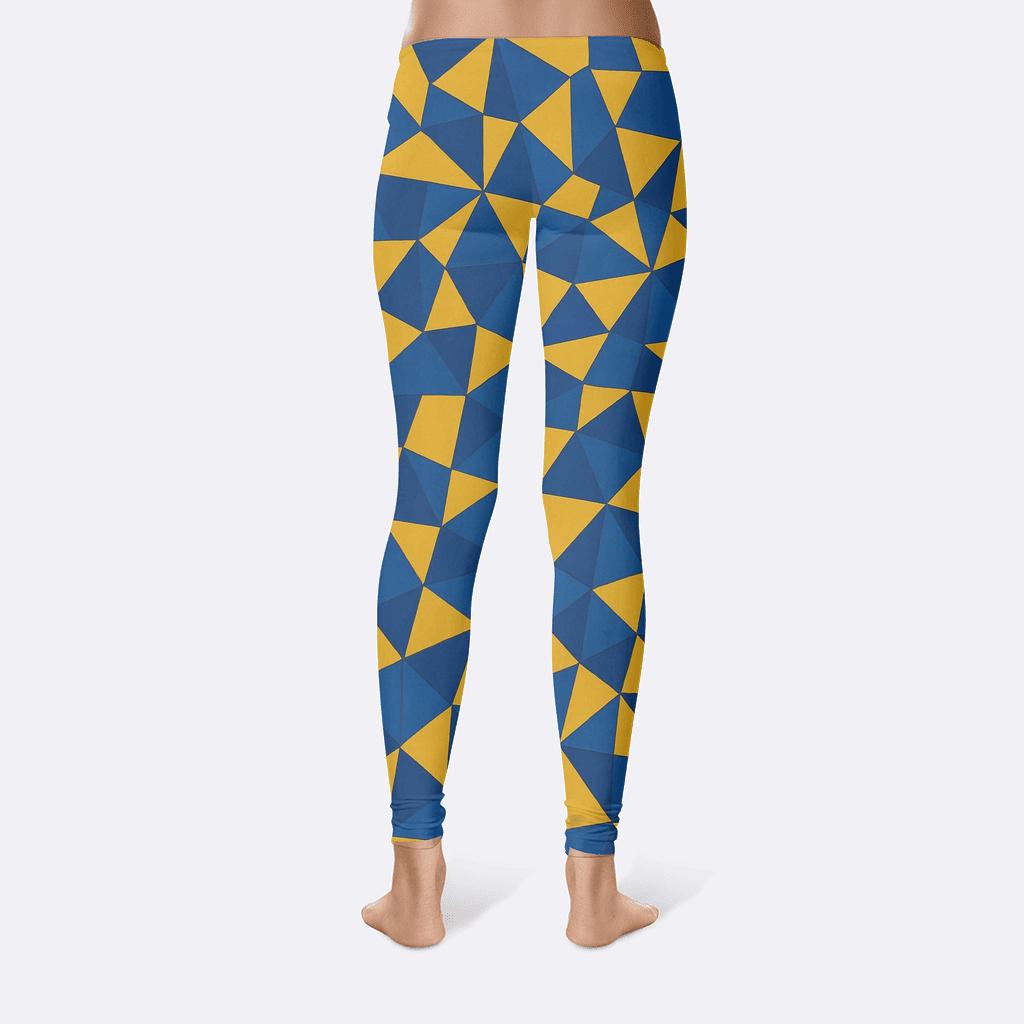 Dynamic Polygon Network personalized print leggings