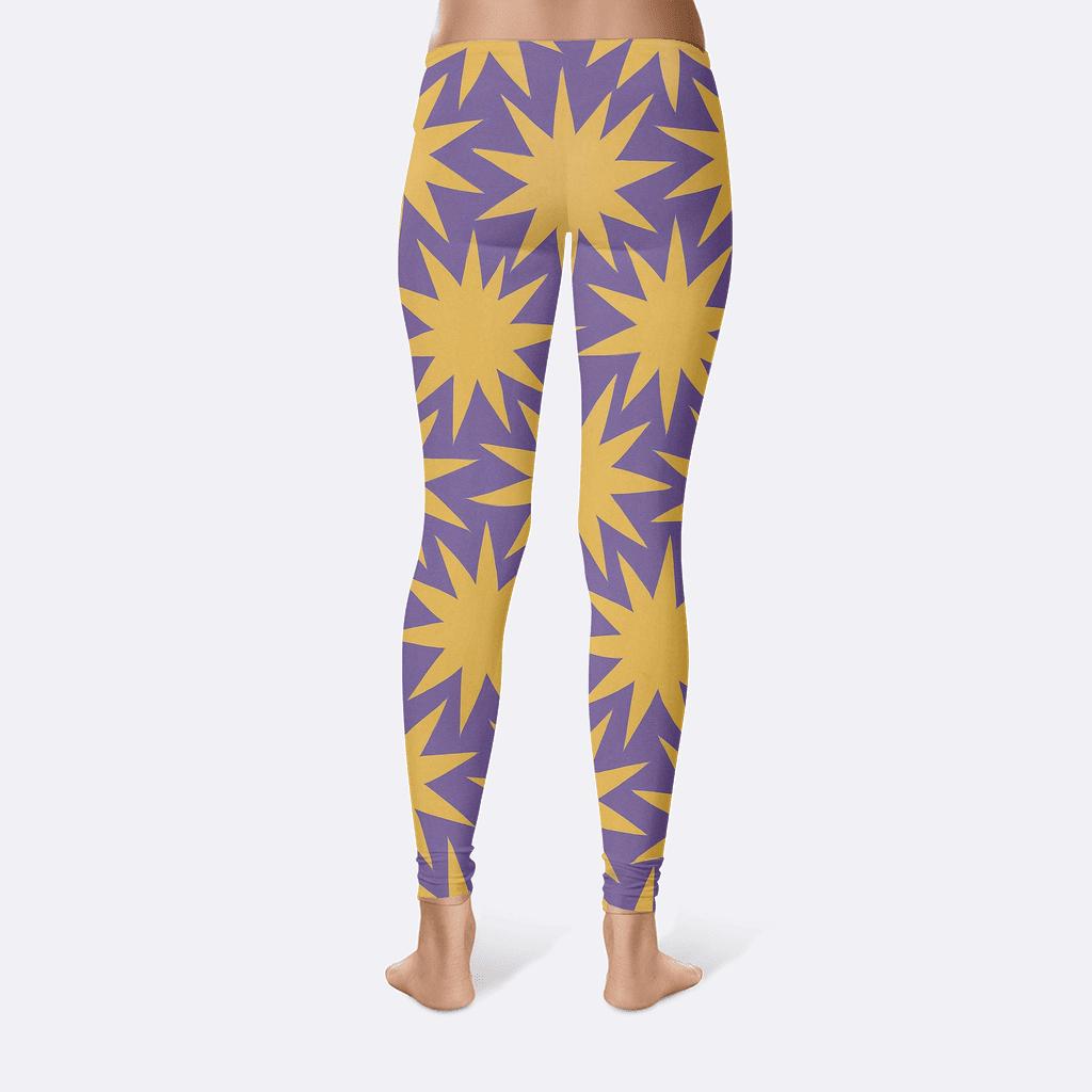 Tessellated Starburst Fields stylish workout leggings