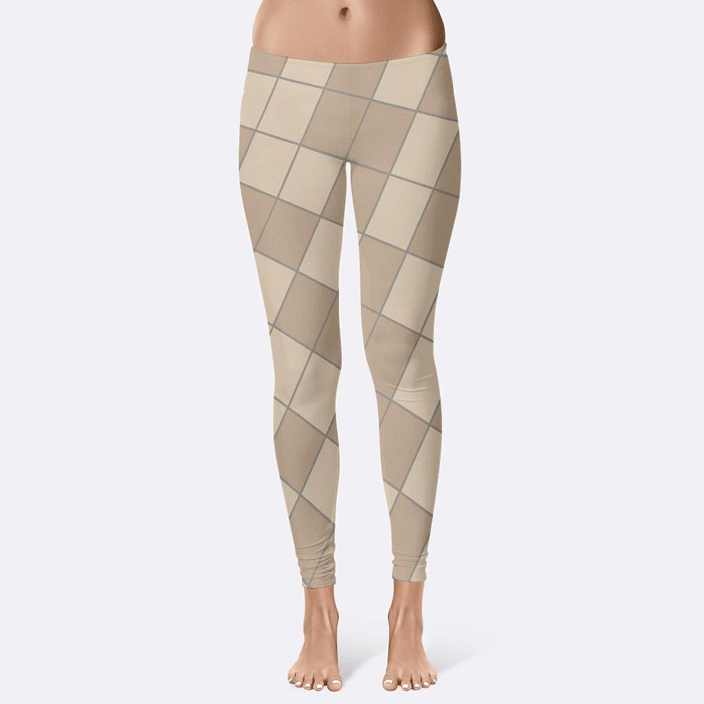Undulating Grid Skew high-waist leggings