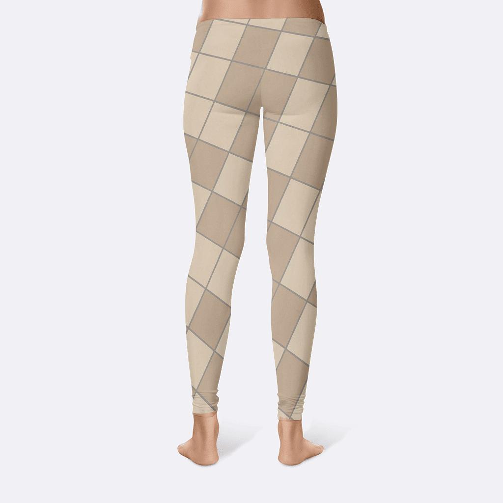 Undulating Grid Skew high-waist leggings