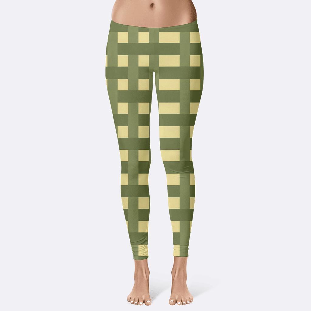 Striped Interlock Weave personalized print leggings