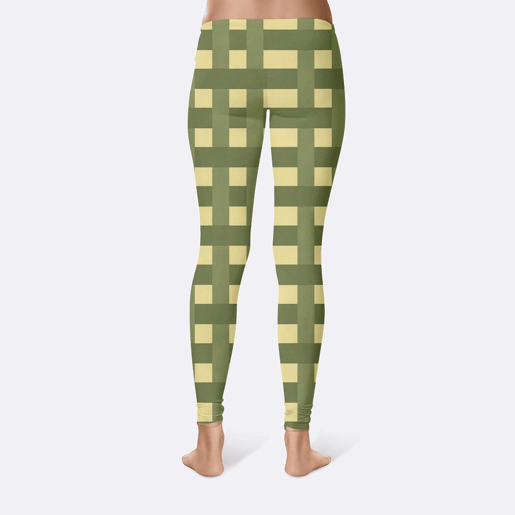 Striped Interlock Weave personalized print leggings