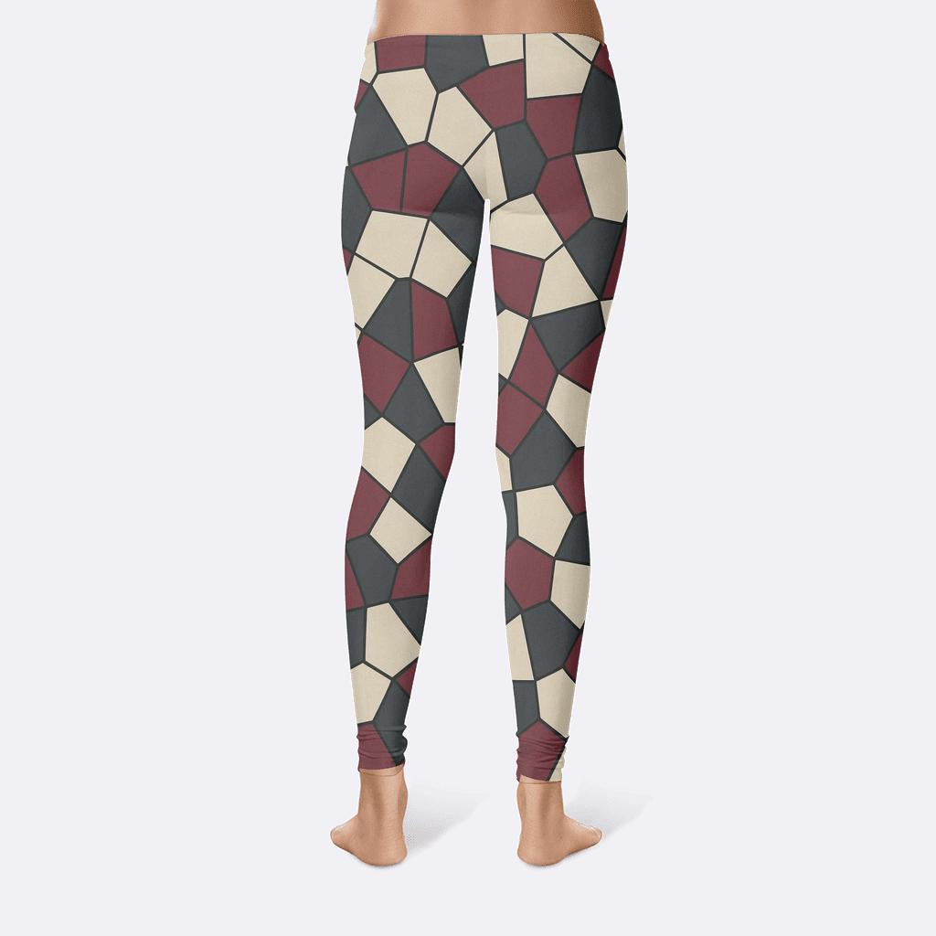 Polygonal Quilt Irregular personalized print leggings