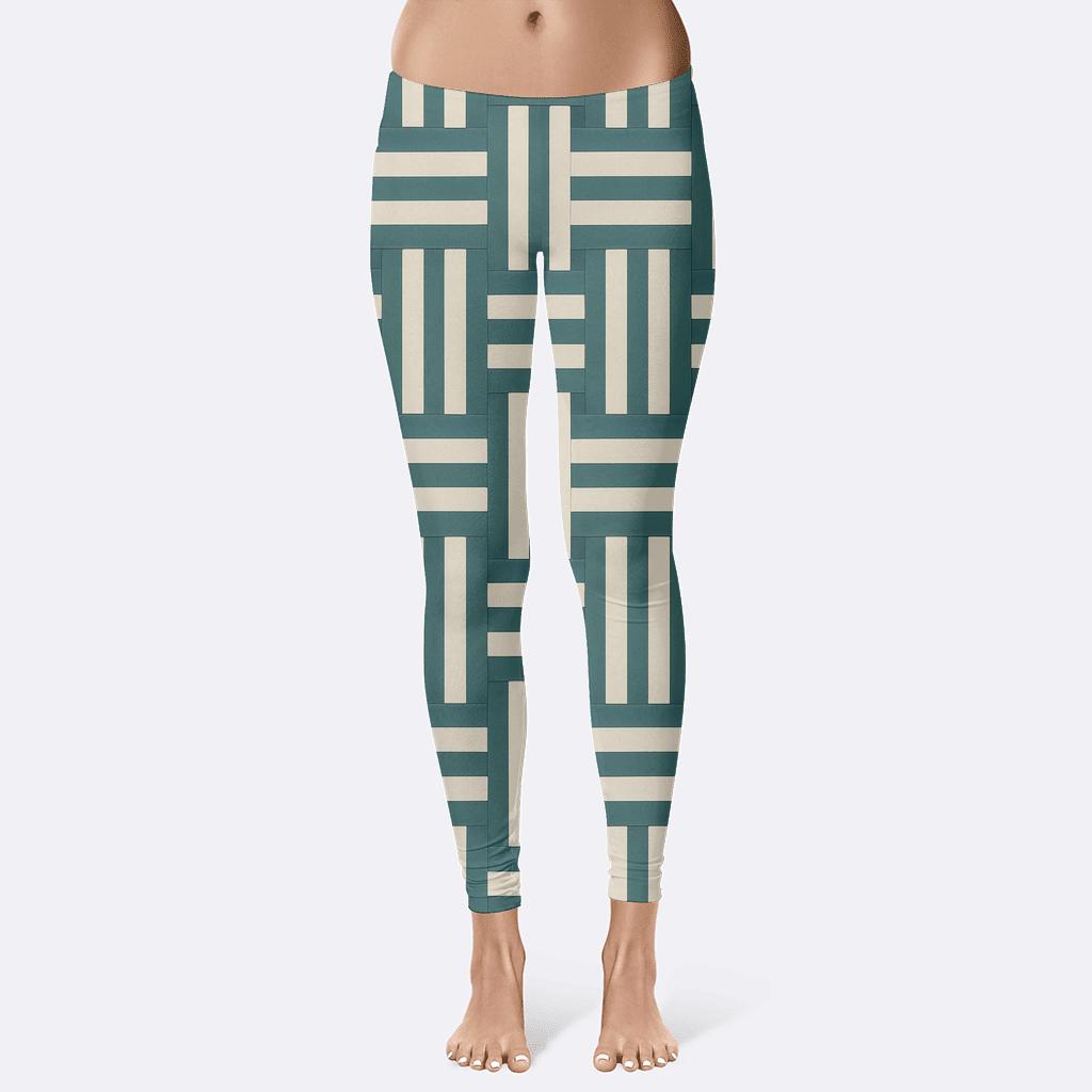 Interwoven Stripe Mosaic custom leggings