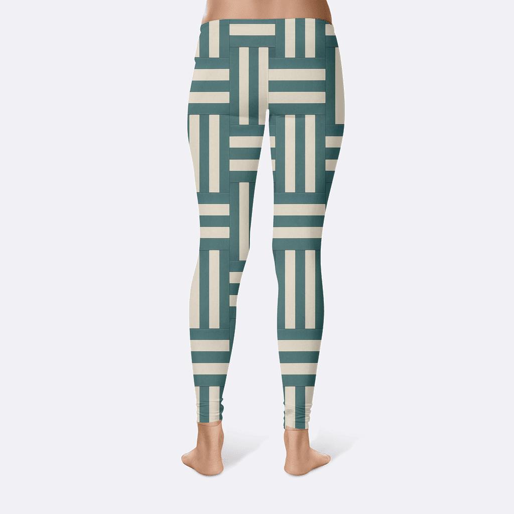 Interwoven Stripe Mosaic custom leggings