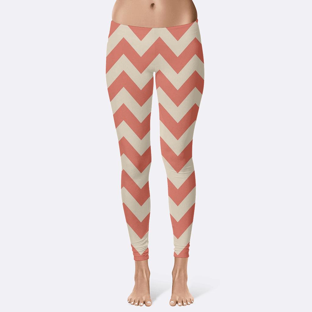 Stacked Chevron Pulse personalized print leggings