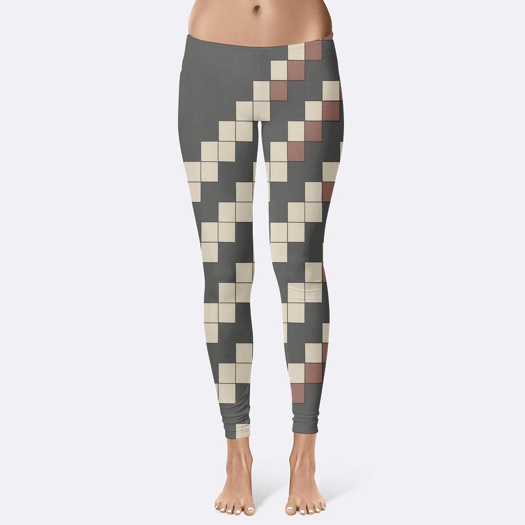 Diagonal Staircase Repetition comfortable yoga leggings