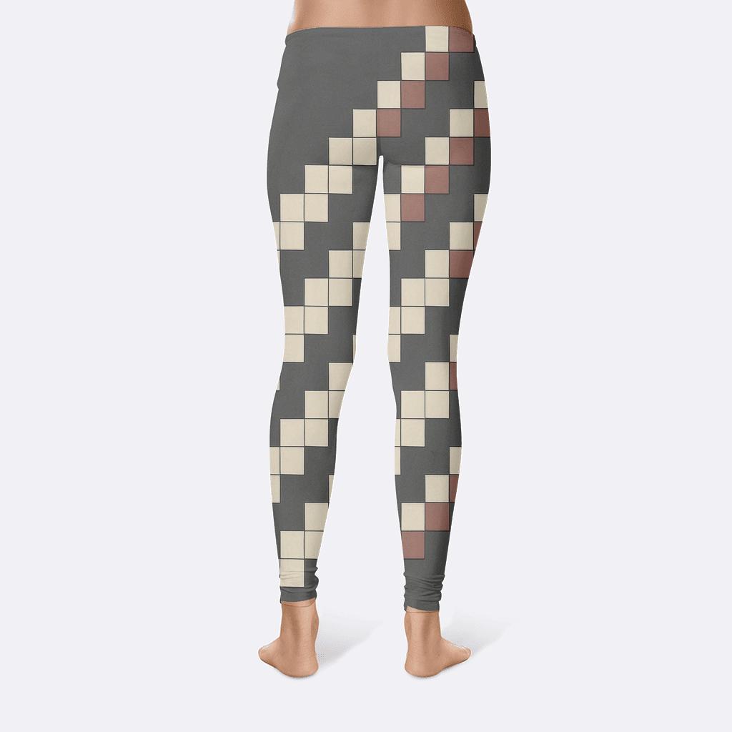 Diagonal Staircase Repetition comfortable yoga leggings