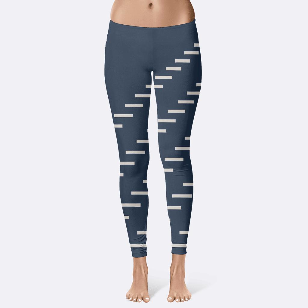 Diagonal Line Stair Array personalized print leggings