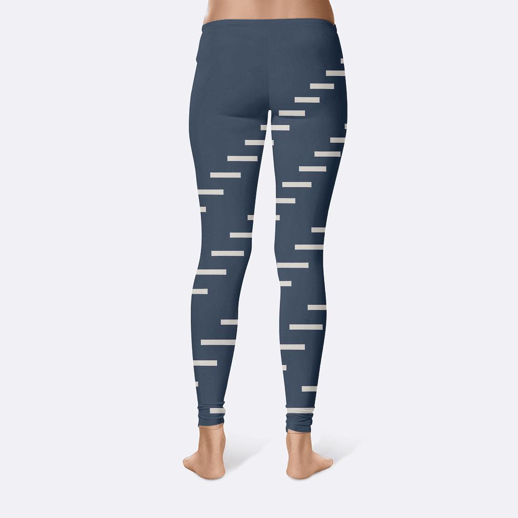 Diagonal Line Stair Array personalized print leggings