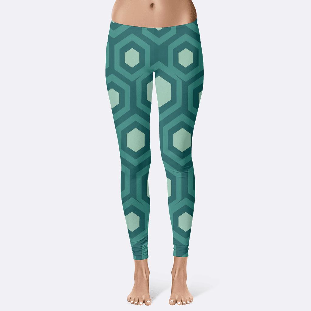 Nested Hex Tile Array designer patterned leggings