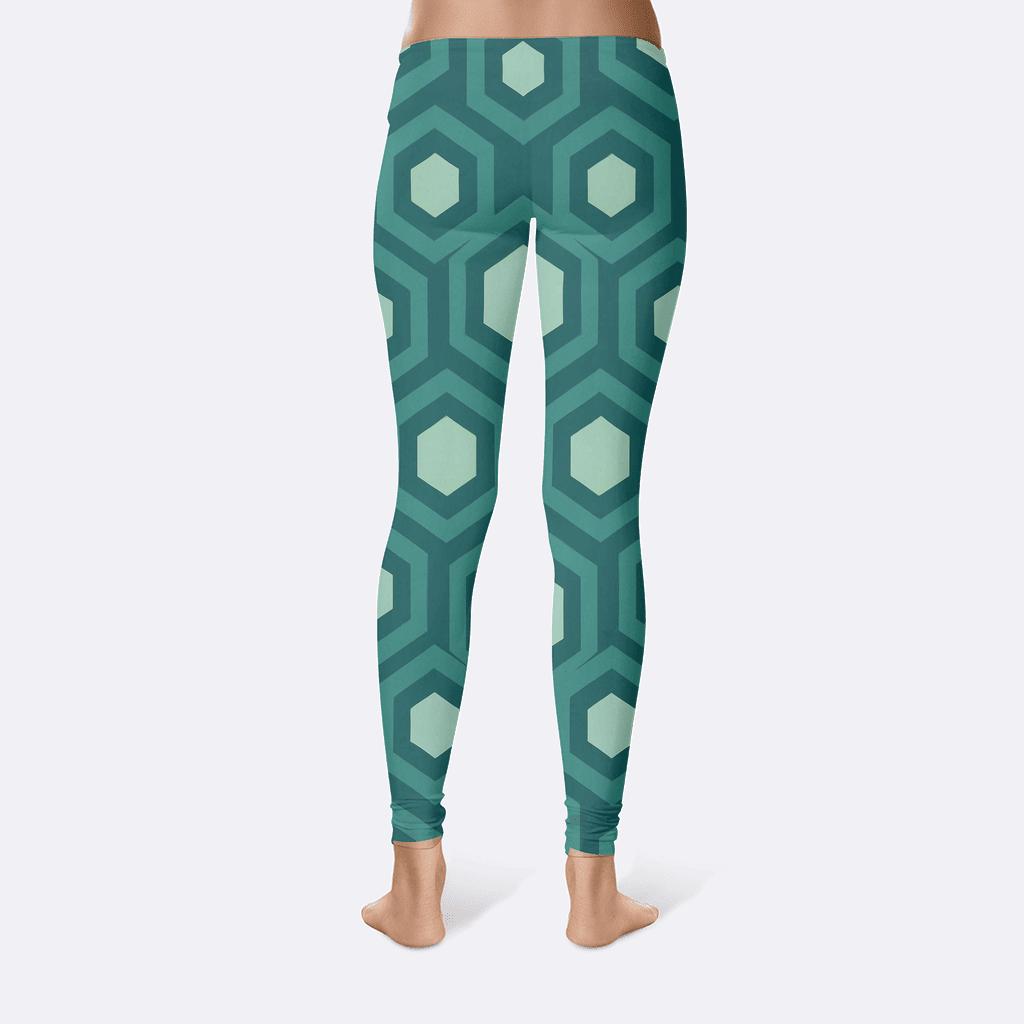 Nested Hex Tile Array designer patterned leggings