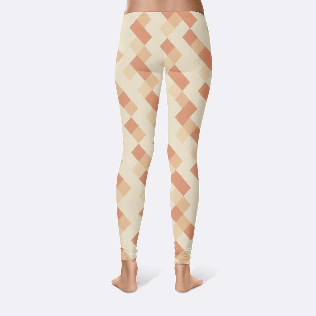 Diagonal Stair Grid comfortable yoga leggings