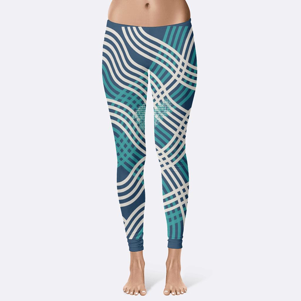 Premium Moire Band Interlace unique fashion leggings