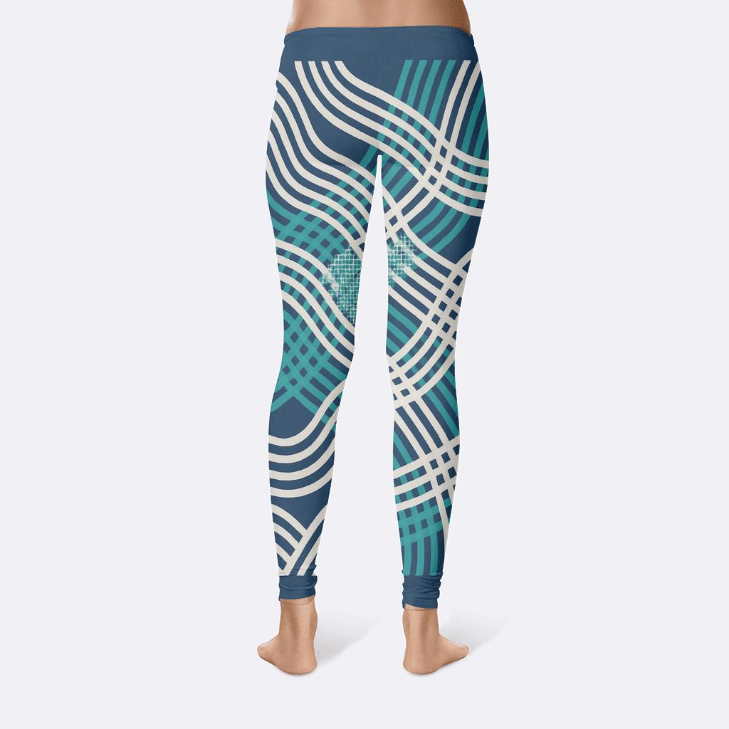Premium Moire Band Interlace unique fashion leggings