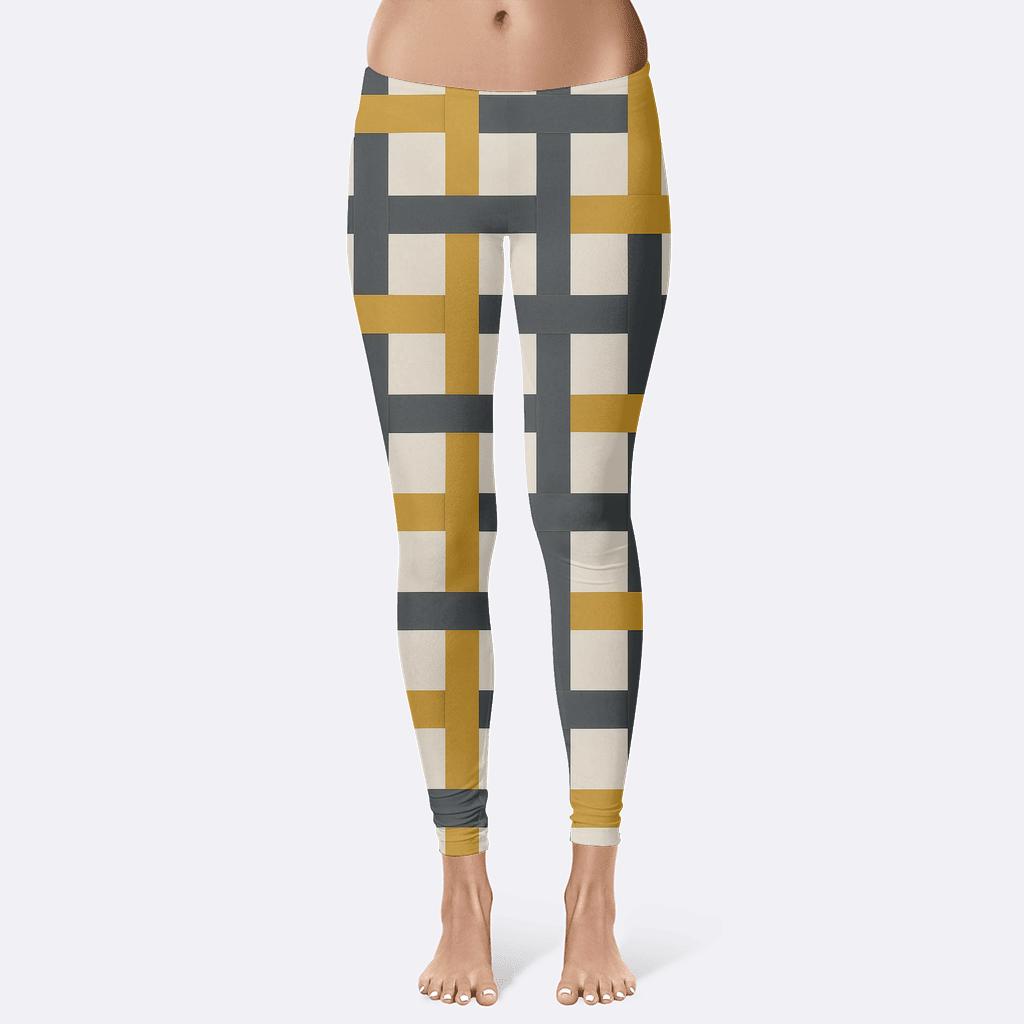 Interlock Stripe Weave Motif high-waist leggings