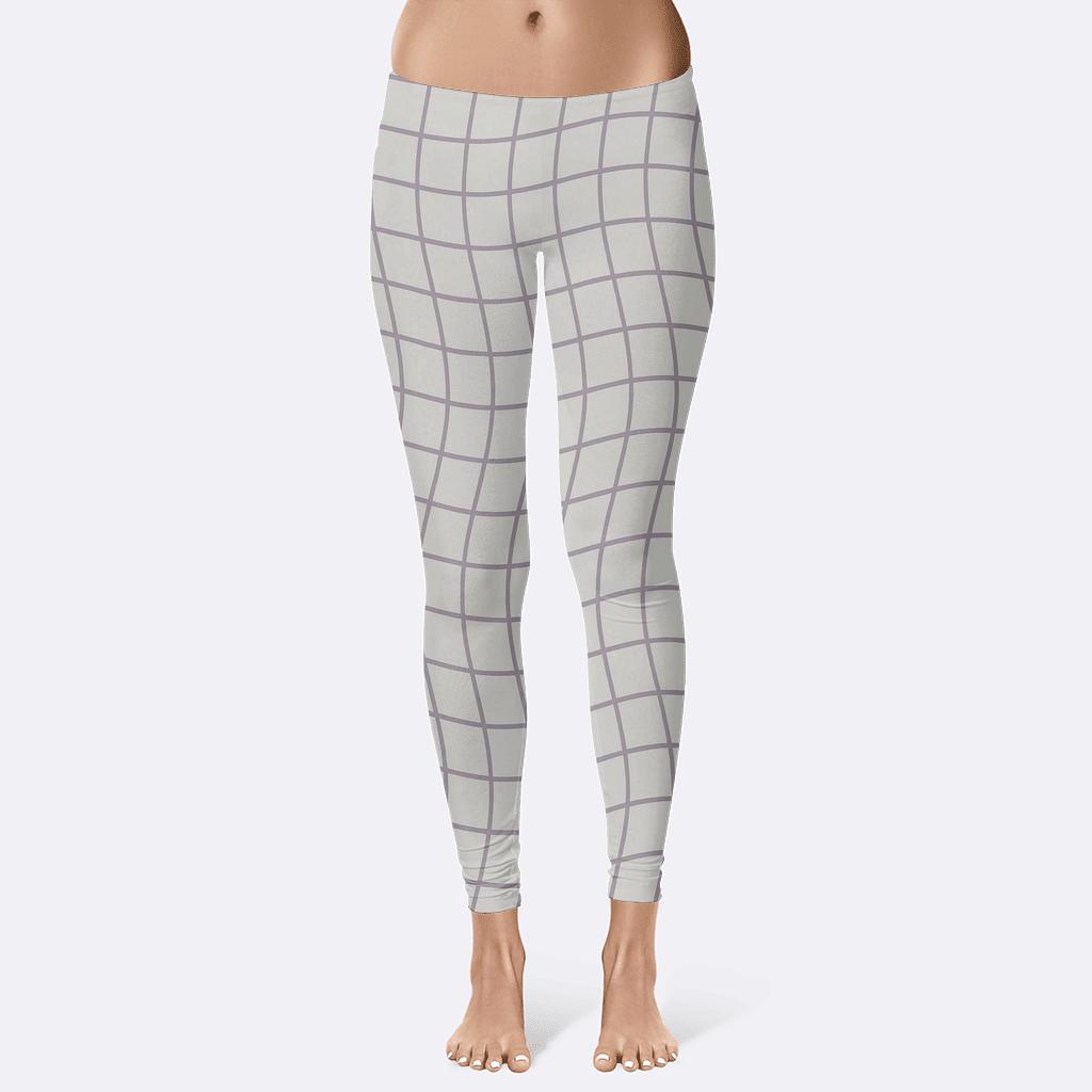 Skewed Grid Undulation Pattern comfortable yoga leggings
