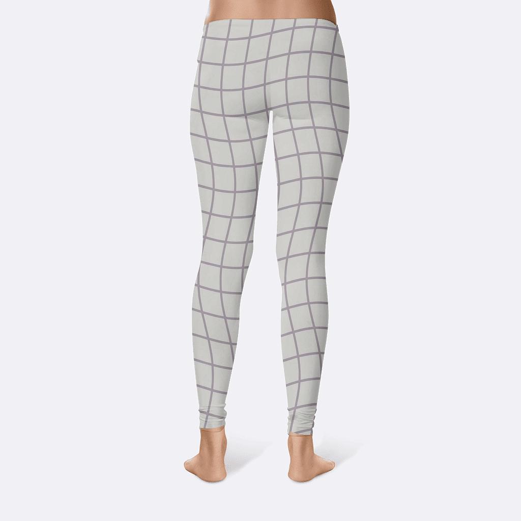 Skewed Grid Undulation Pattern comfortable yoga leggings