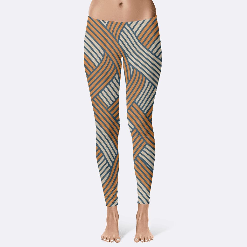 Woven Stripe Illusion unique fashion leggings