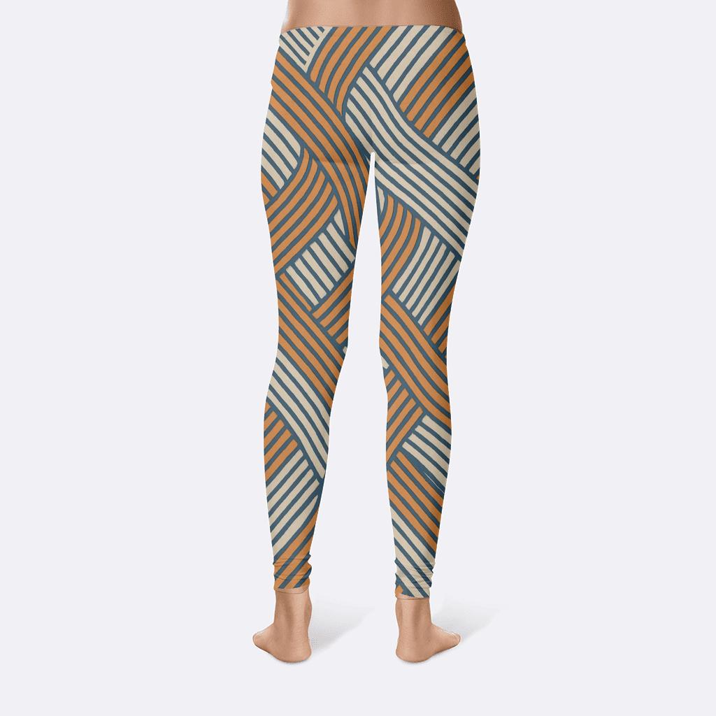 Woven Stripe Illusion unique fashion leggings