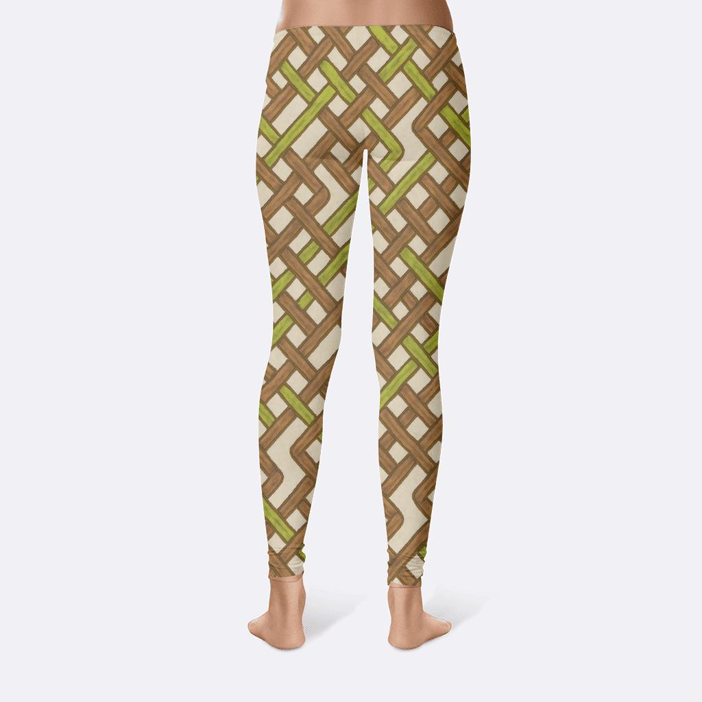 Crisscross Brick Tile soft cotton leggings