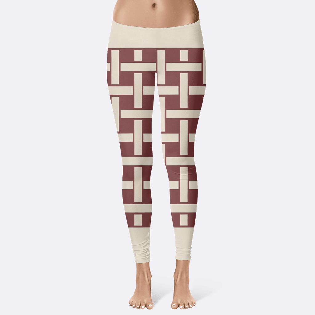 Classic Offset Knot Lattice comfortable yoga leggings