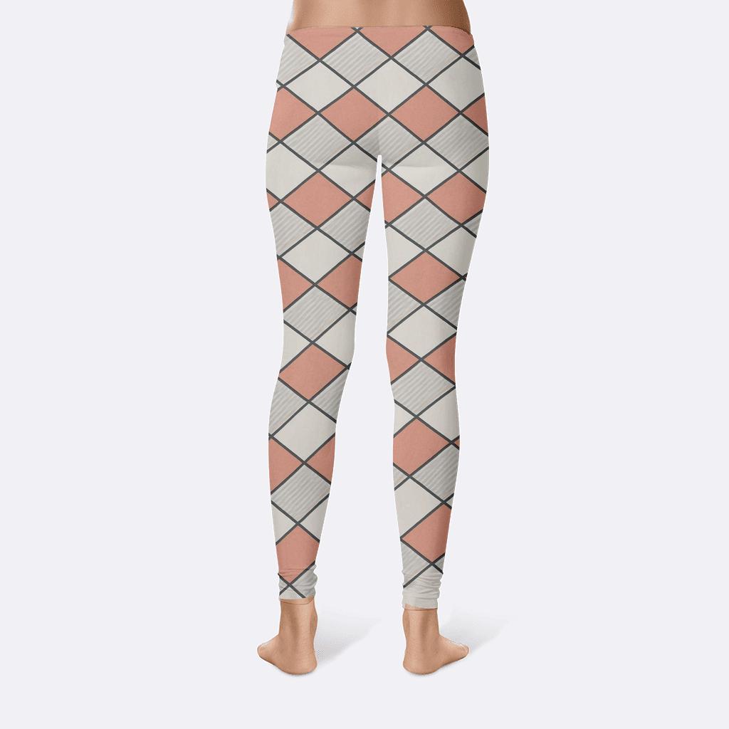 Undulation Skewed Grid comfortable yoga leggings
