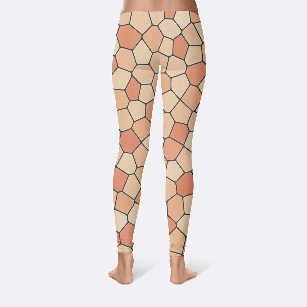 Cell Foam Mosaic soft cotton leggingsCoral Flux Legging - Image 2