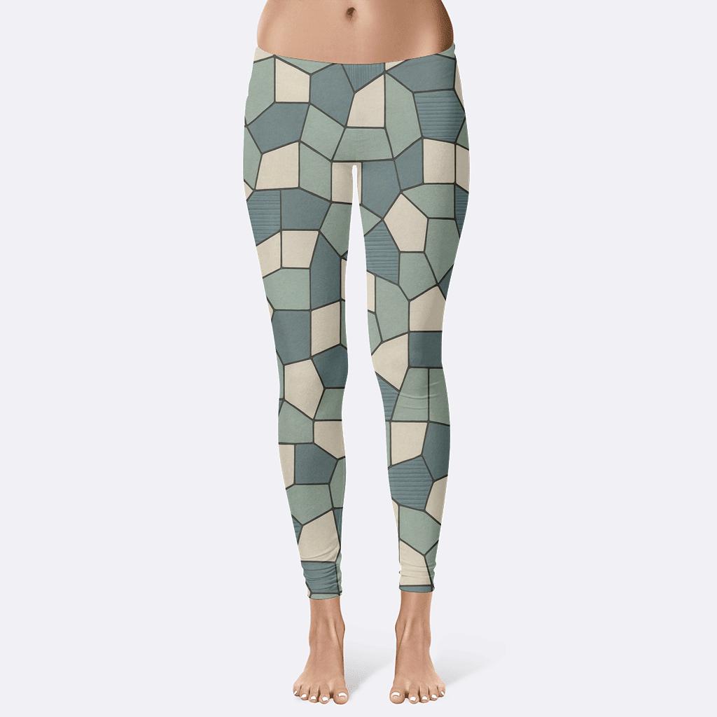 Polygon Quilt Irregular trendy athletic leggings
