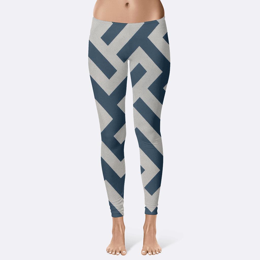Phase Zigzag Mesh soft cotton leggings