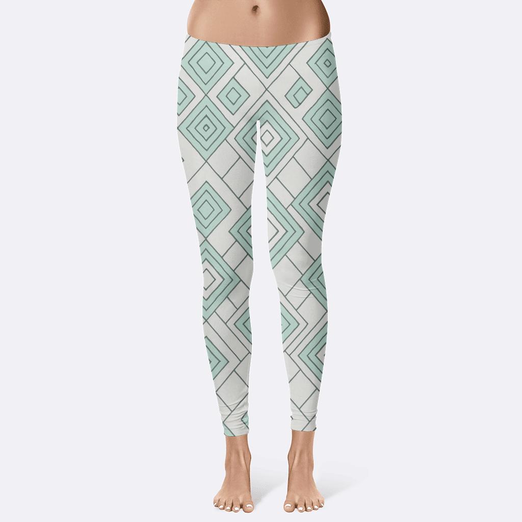 Rhombus Nest Pattern soft cotton leggings