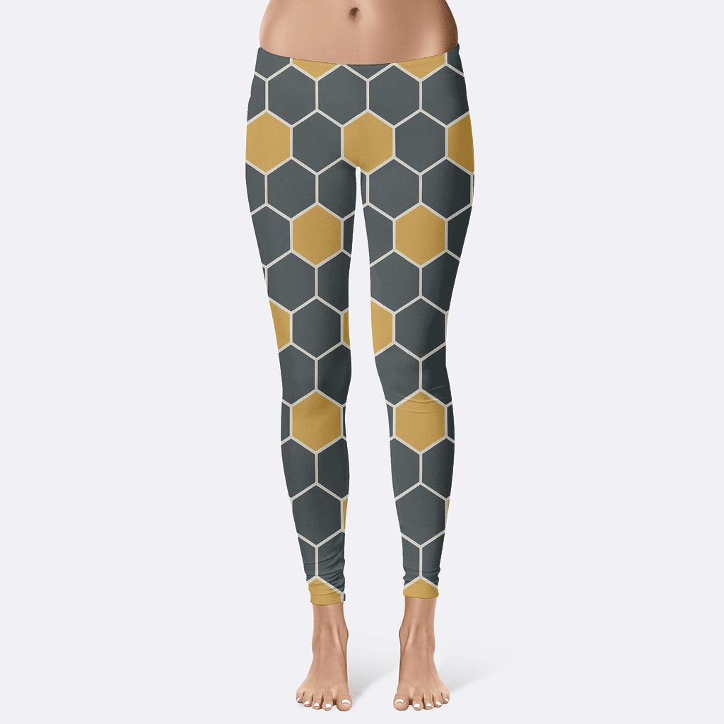 Hex Tiling Ultra Oscillation soft cotton leggings