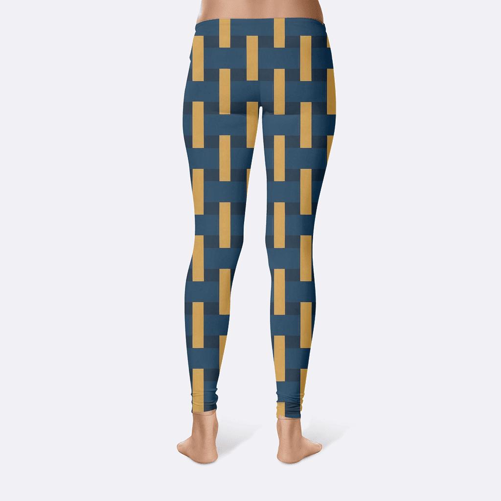 Interlock Stripe Weave Pattern personalized print leggings