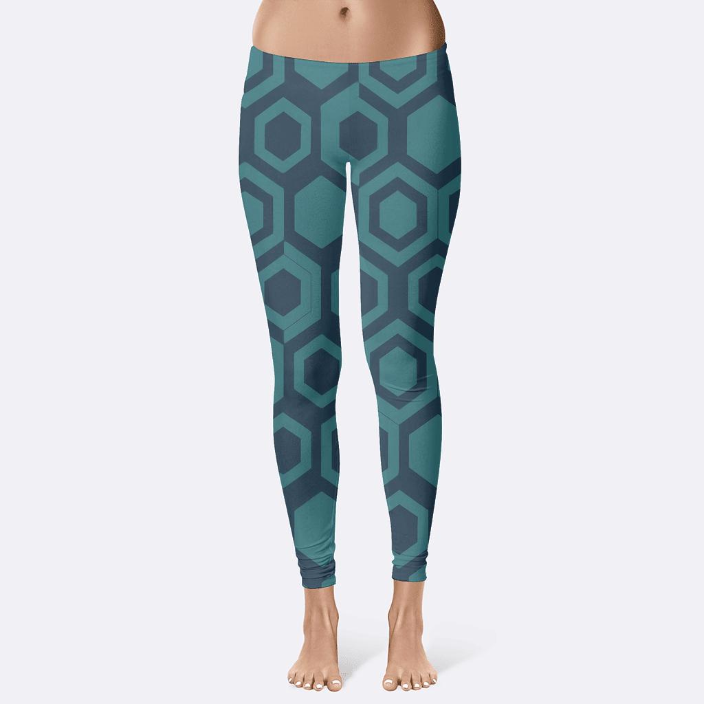 Hex Mesh Interlock Pattern unique fashion leggings