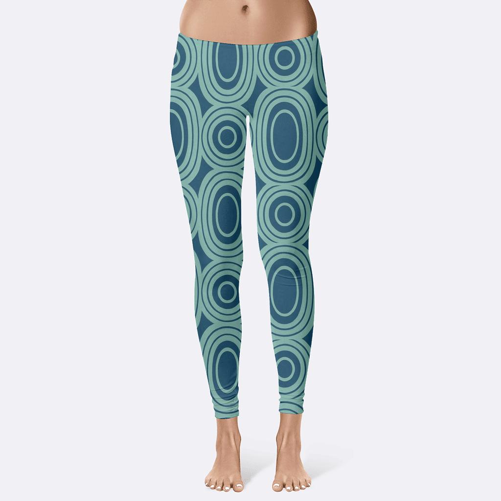 Concentric Loop Grid comfortable yoga leggings
