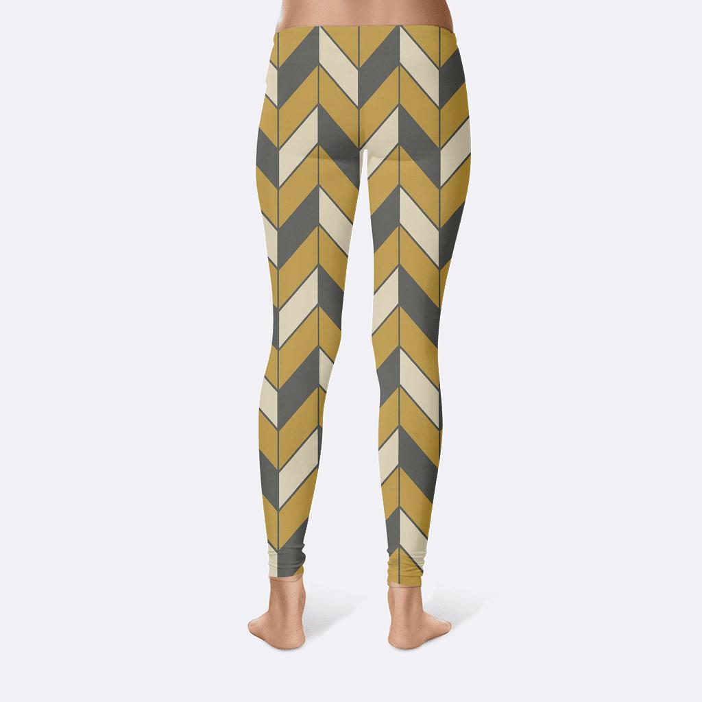 Herringbone Tile Matrix Tessellation designer patterned leggings