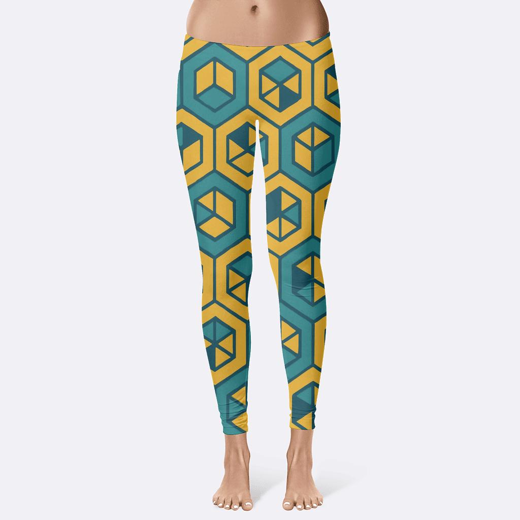 Foam Cell Hex Grid high-waist leggings