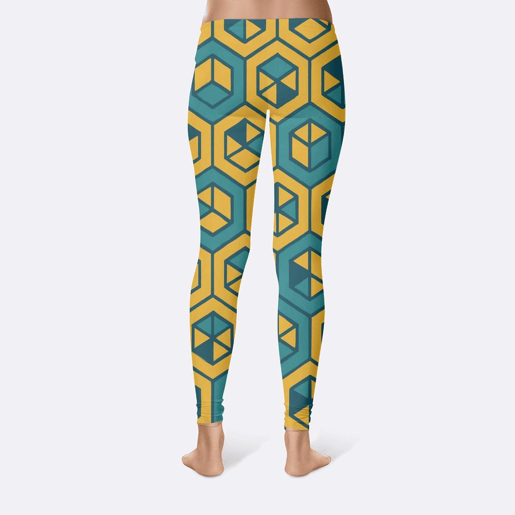 Foam Cell Hex Grid high-waist leggings