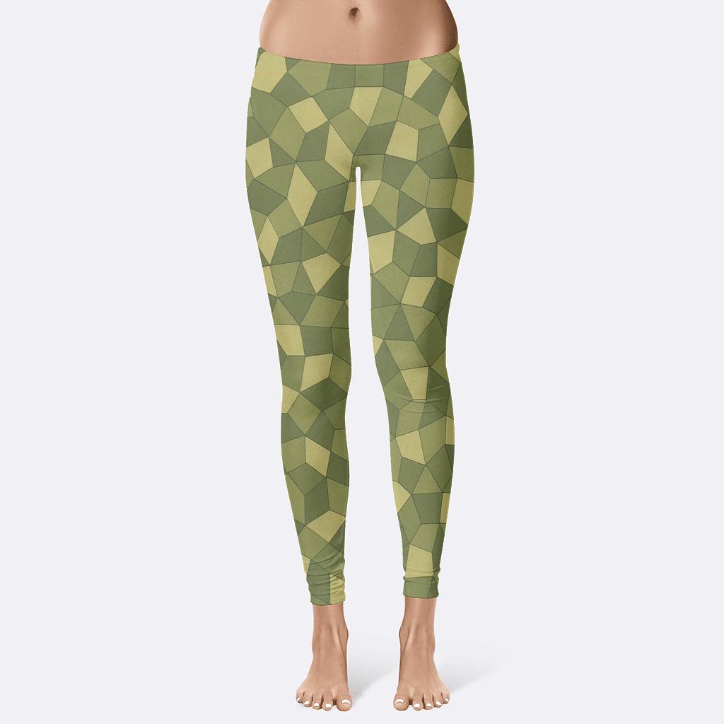 Irregular Polygon Weave high-waist leggings