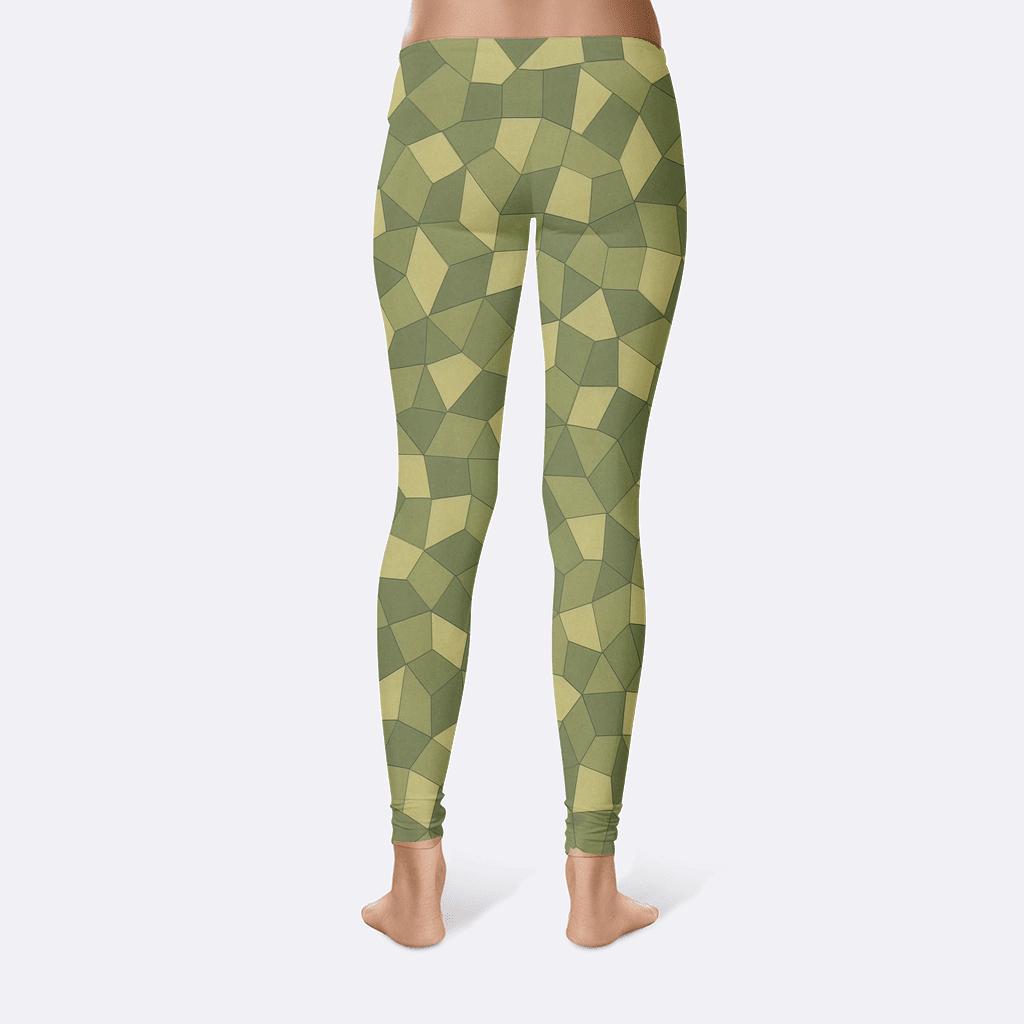 Irregular Polygon Weave high-waist leggings