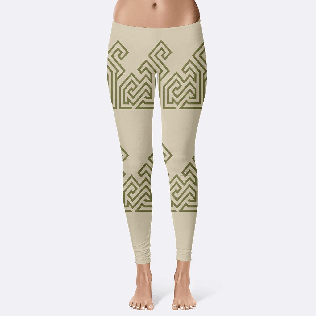 Recursive Edge Frieze high-waist leggings