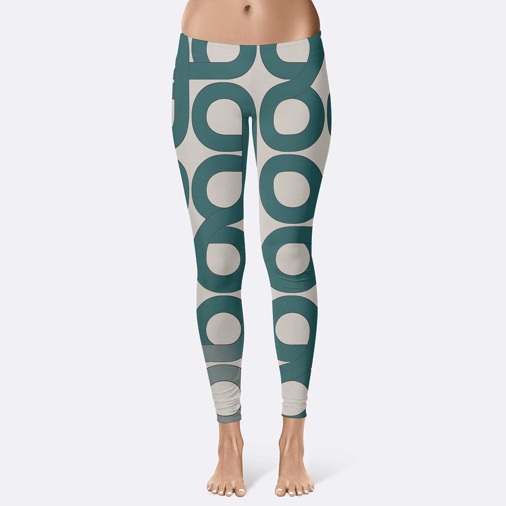 Concentric Loop Mosaic designer patterned leggings